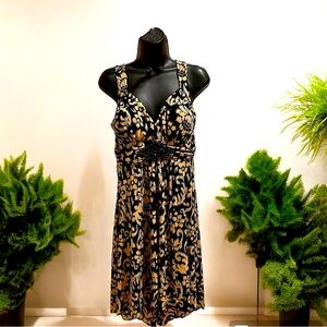 EnFocus vintage beige and black summer dress
